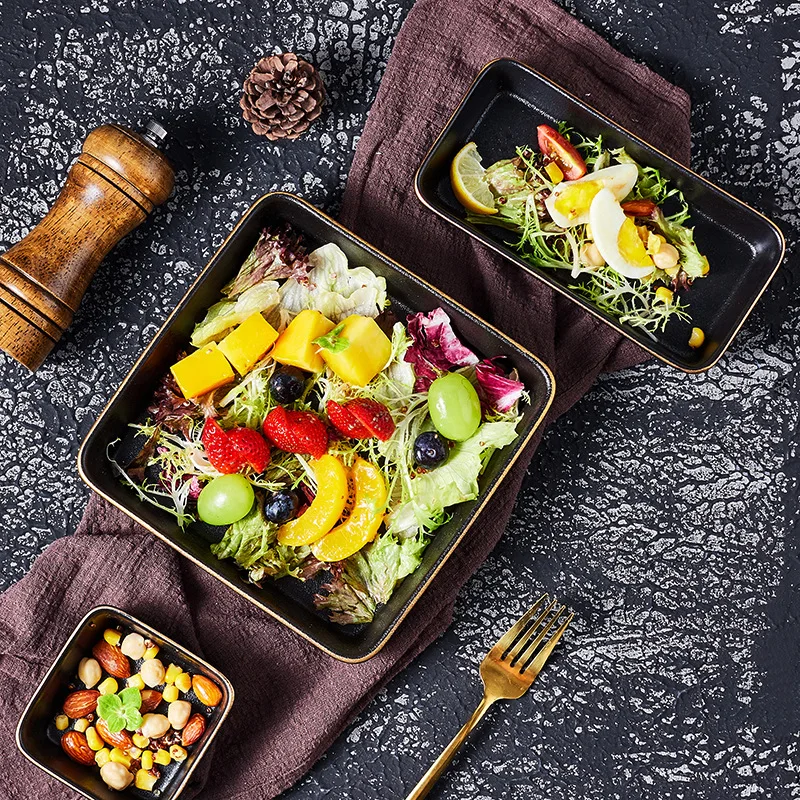 Tifan японская кухня посуда десертное блюдо креативное для суши матовый черный