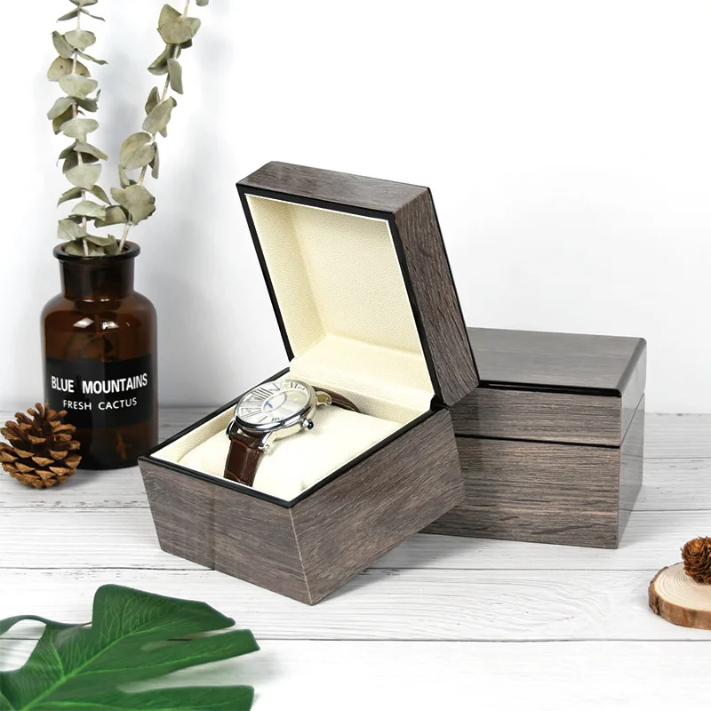 

Watch wooden box High-end square paint pillow watch storage box collection box