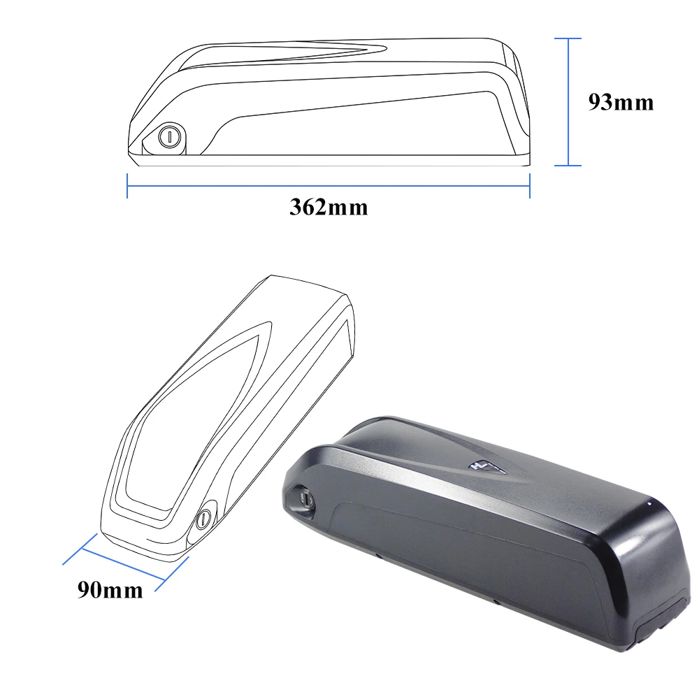 Фото G56 Hailong Downtube Ebike аккумулятор 36 В 48 В 10,4 Ач 13 Ач 17,5 Ач для HAPPYRUN G70 20 