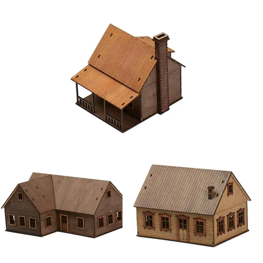 

1:72 Scale Architecture Building Model Kits Landscape Building Materials for Model Railway Micro Landscape Sand Table Layout