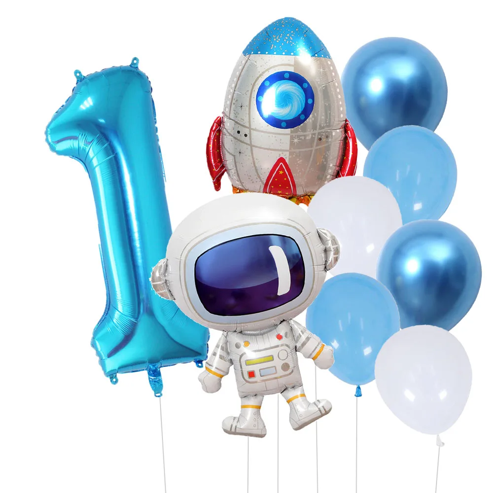 Космическое пространство 0-9 комплект воздушных шаров с номером астронавт