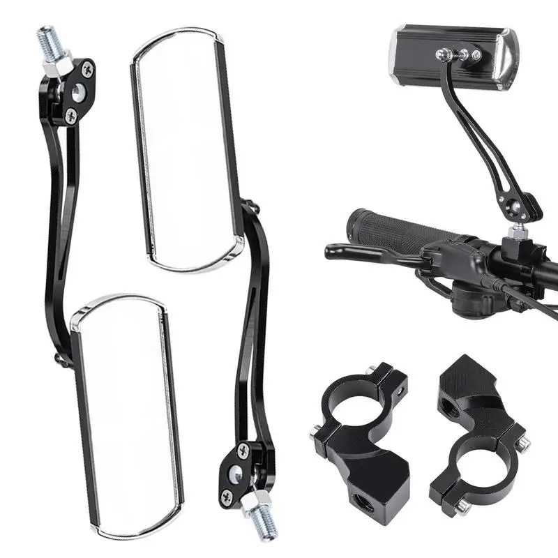 

Bicycle Rearview Mirror 360 Adjustable Wide-Angle Cycling Handlebar Rear View Mirrors 2PCS For MTB Road Bike Scooter Bicycle