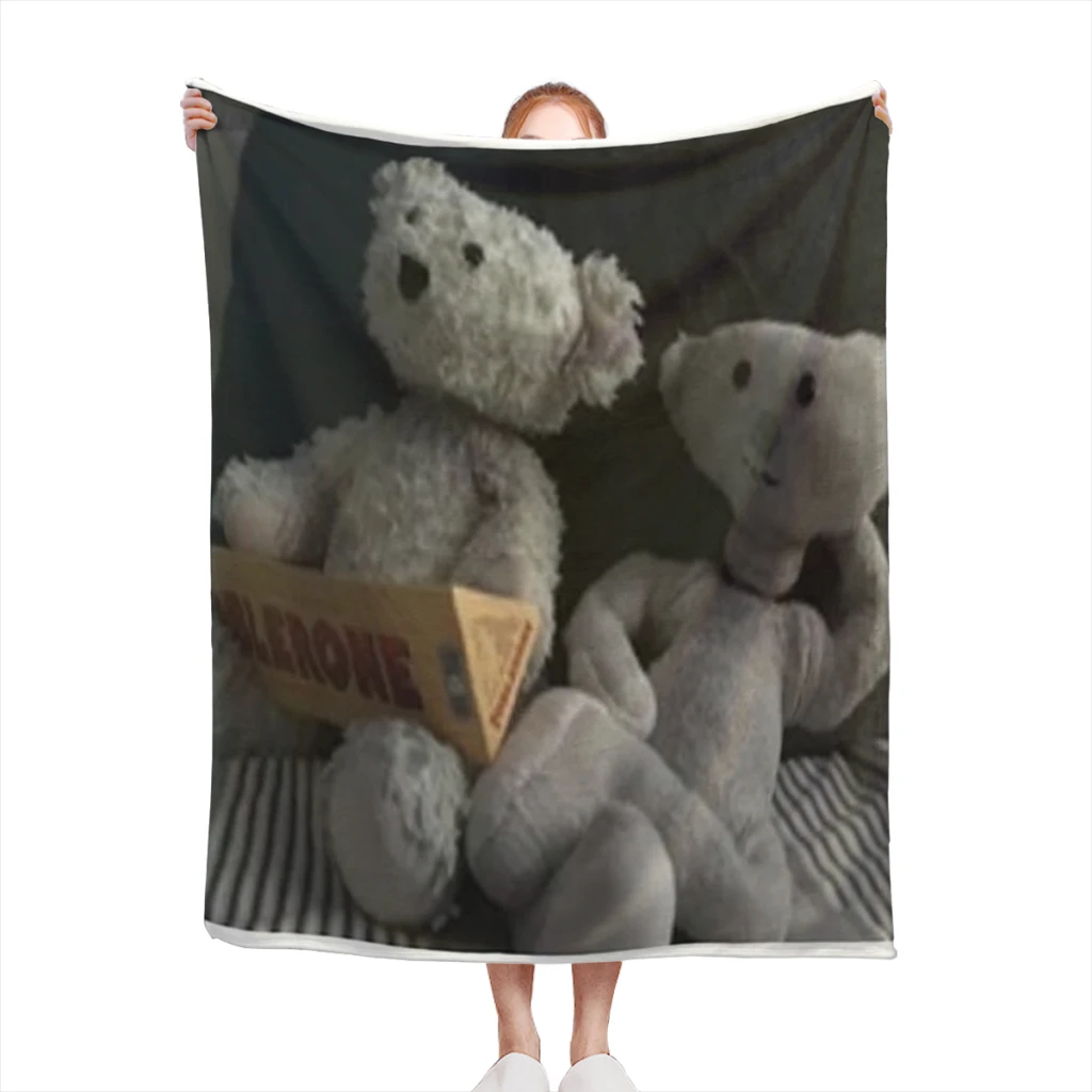 Удобное одеяло медведь альфа-медведь и Сэм из фланцы пушистое мягкое украшение