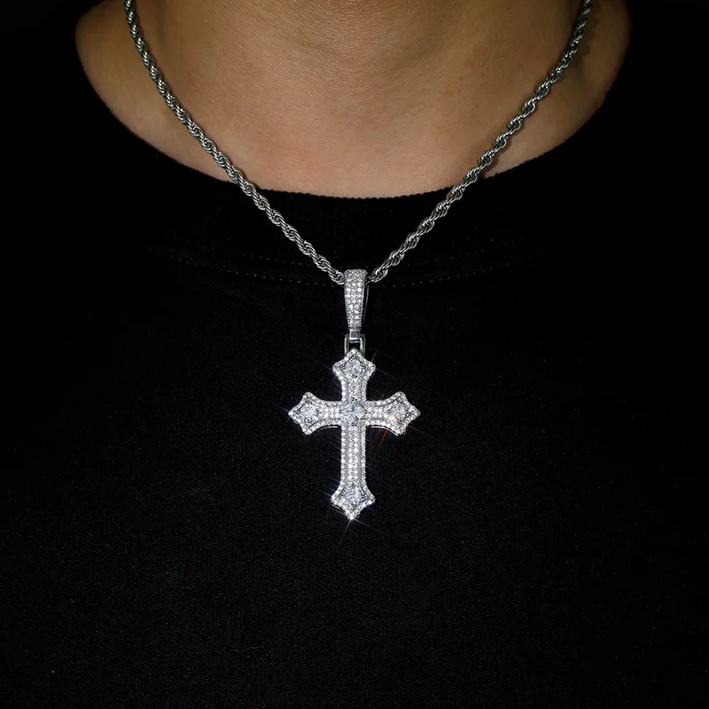 Хип-хоп коготь квадратный циркон Bling Iced Out CZ крест подвески ожерелья для мужчин рэпер ювелирные изделия золото серебро цвет Прямая доставка (art.: 3920cfbf3cdc9) - 3920cfbf3cdc9