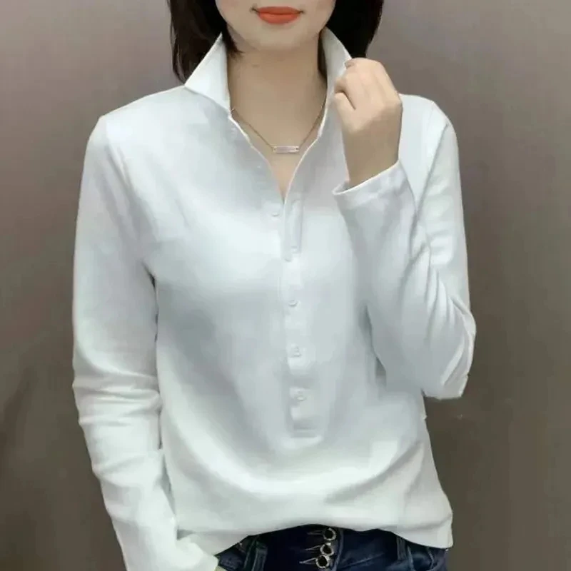 Блузка женская с длинным рукавом модная повседневная универсальная тонкая