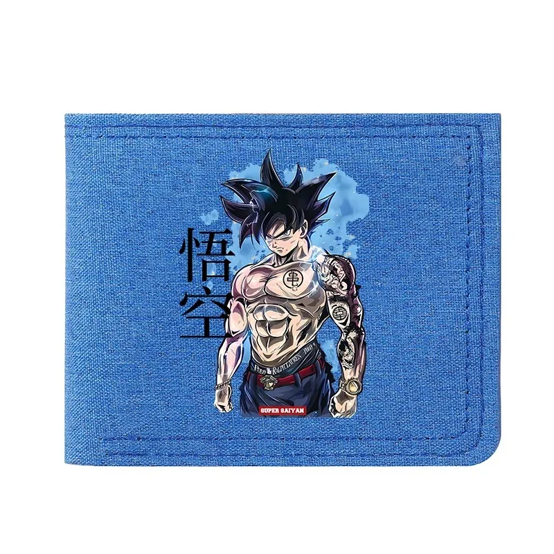 Фото Мужские кошельки Dragon Ball, модные зажимы для денег в стиле аниме с героями мультфильмов, держатель для кредитных карт в стиле хип-хоп для мальчиков, портативный карман-клатч, подарки на день рождения №3