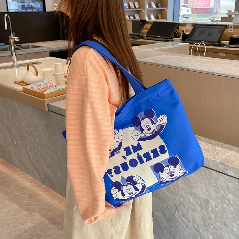 Disney MICKEY Canvas Bag Women's Single Shoulder Bag Cross-border Famous Brand Women's Bag Leisure Mommy Bag Handbag Bag