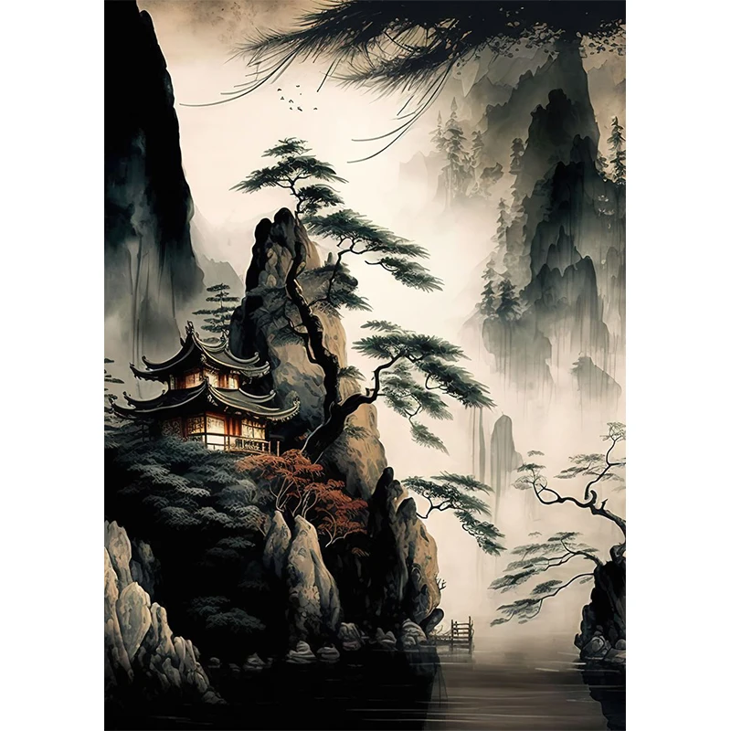 

Настенная картина "Японская архитектура в китайском стиле", печать на холсте