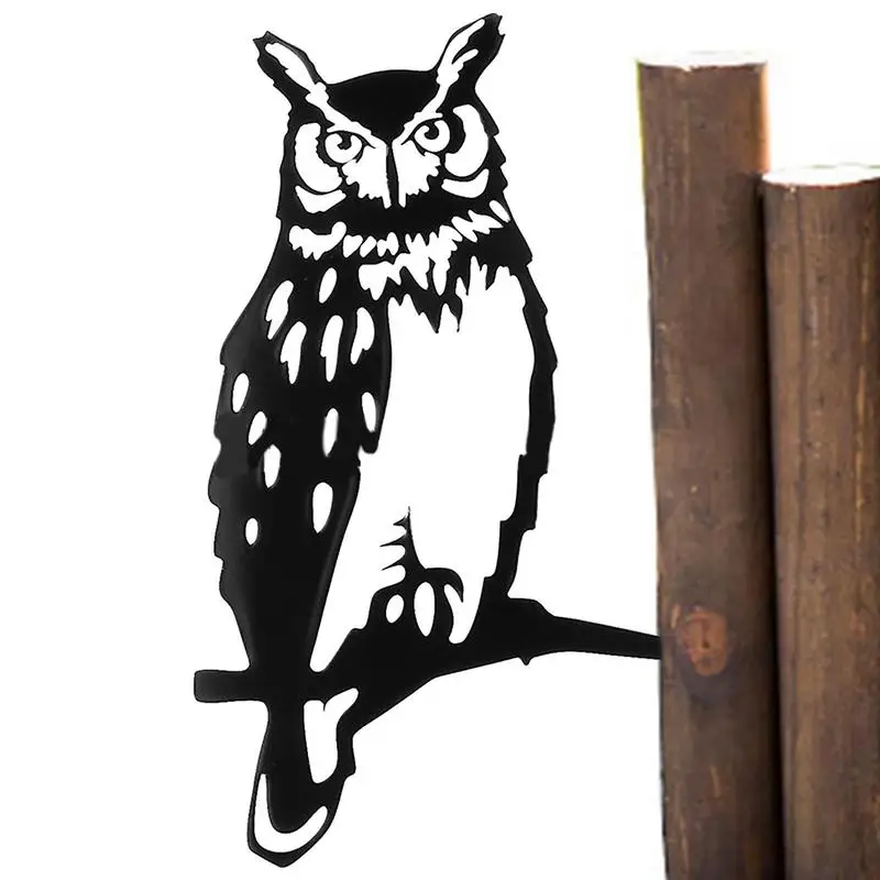 

Кованая металлическая Сова ретро садовая вставка карточка черные полые Животные украшения сельские деревья украшение ремесла статуя хран...