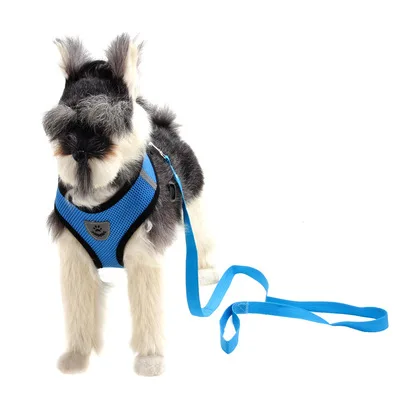 

Cat Dog Adjustable Harness Vest Walking Lead Leash For Puppy Dogs Collar Polyester Mesh Harness For Small Medium Dog Cat Pet