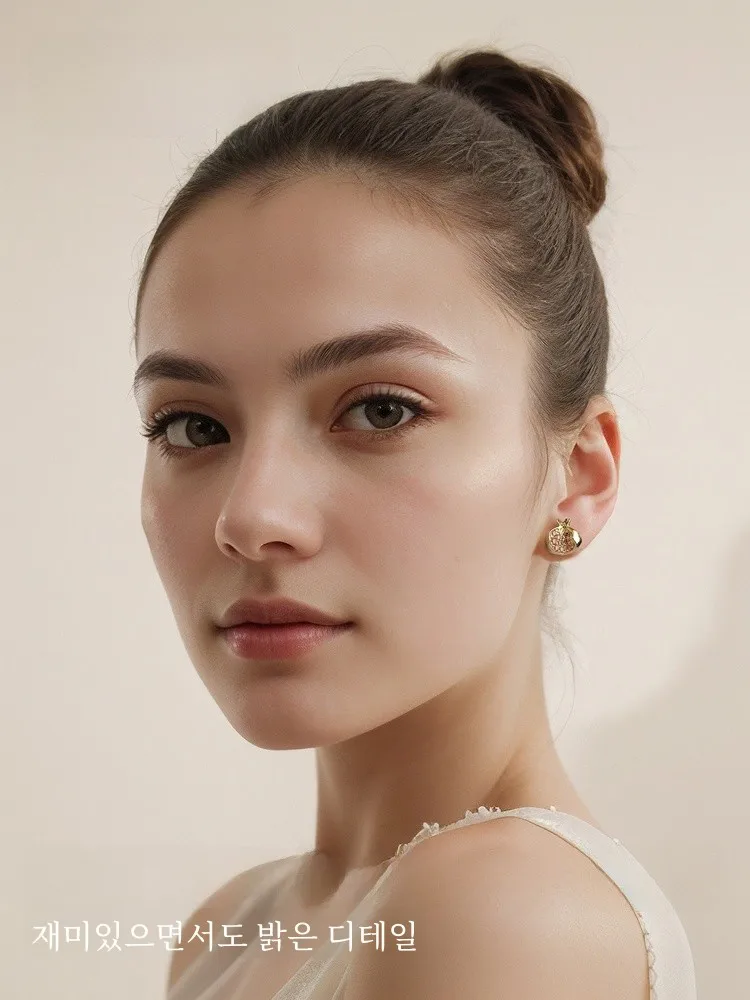 Женские серьги-гвоздики Bensheng с гранатом стерлинговое серебро 925 французские