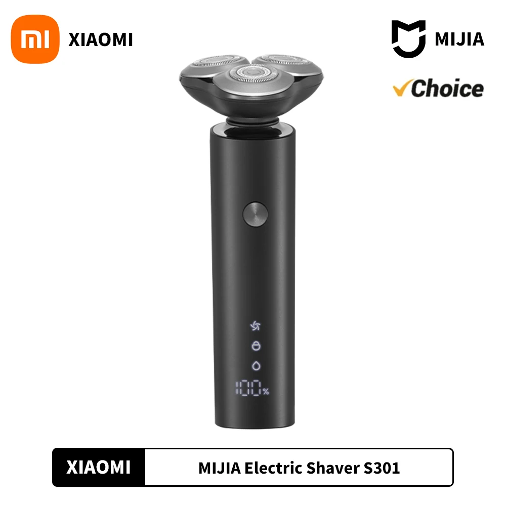 Фото Новая электробритва XIAOMI MIJIA S301 для мужчин, триммер для бороды, портативная гибкая бритва, водонепроницаемая (IPX7), моющаяся, с керамическим лезвием №1