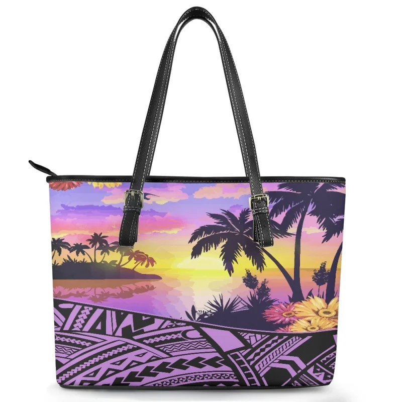 

Hawaiian Forest Flower Bohemian Woman Vintage Handbag Large Tote Bag Everyday Tote Bag Pattern Custom