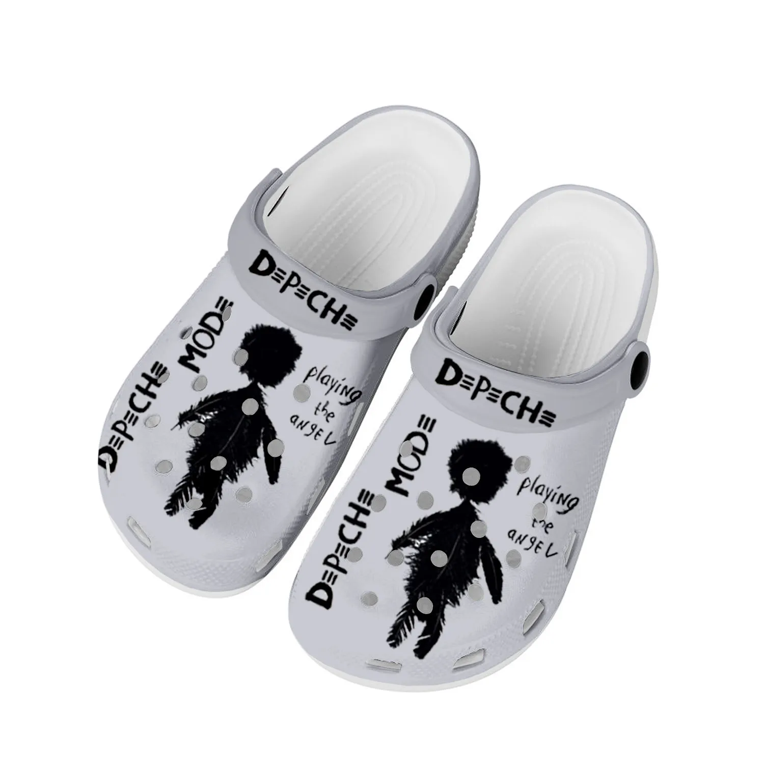 

Depeche Rock Band Mode Home Clogs Custom Water Shoes Mens Womens Teenager Shoe Garden Clog Breathable Beach Hole Slippers White