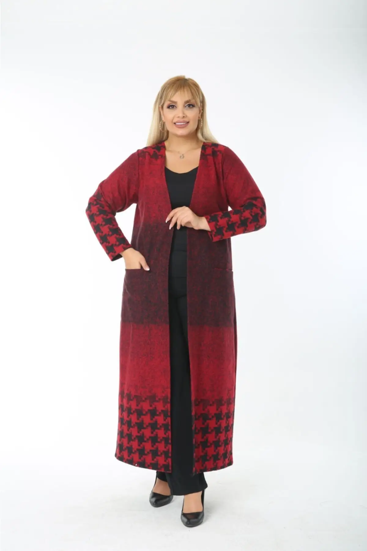 

Women's Cardigan Plus Size Autumn/Winter Patterned Long Coat Suitable For Hijab Casual Fashion Sweaters