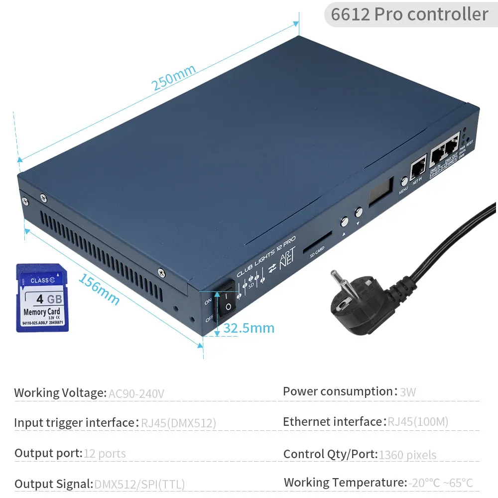 

RGB-контроллер Artnet GC-6612 PRO