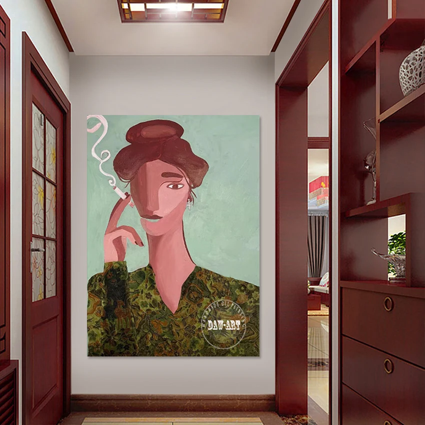 Абстрактная картина маслом на льняном холсте