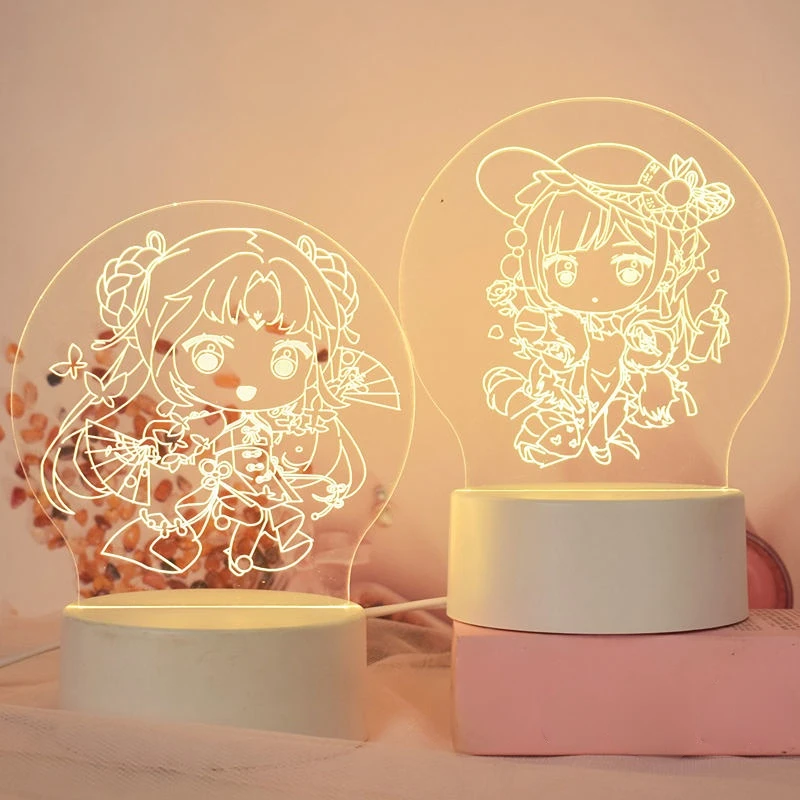 

Toy Figures Lights Onmyoji 3D Night Lamp Onikiri Yamata No Orochi Desktop Furnishing Articles Acrylic Led Coloured Light Gift