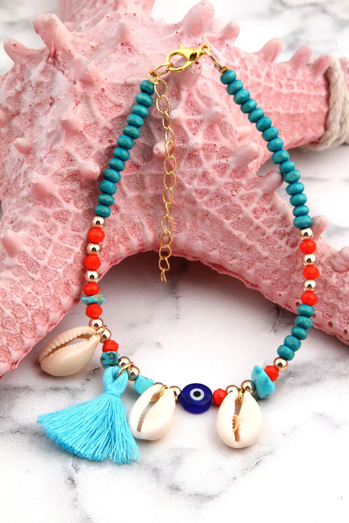 

Sea -Shelled Tassels Anklets