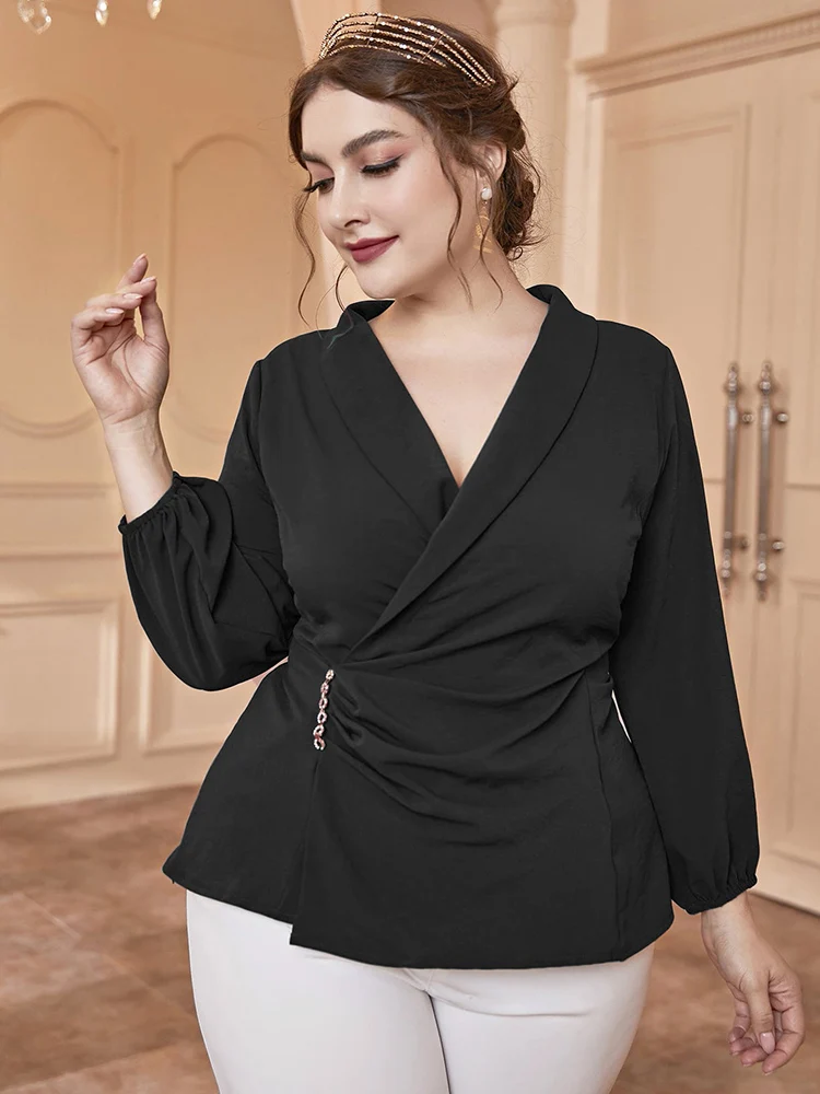 

TOLEEN Cheap Clearance Price Outfits Fashion Women Blouse Plus Size Tops 2022 Spring Autumn Long Sleeve Oversize Shirt Clothing
