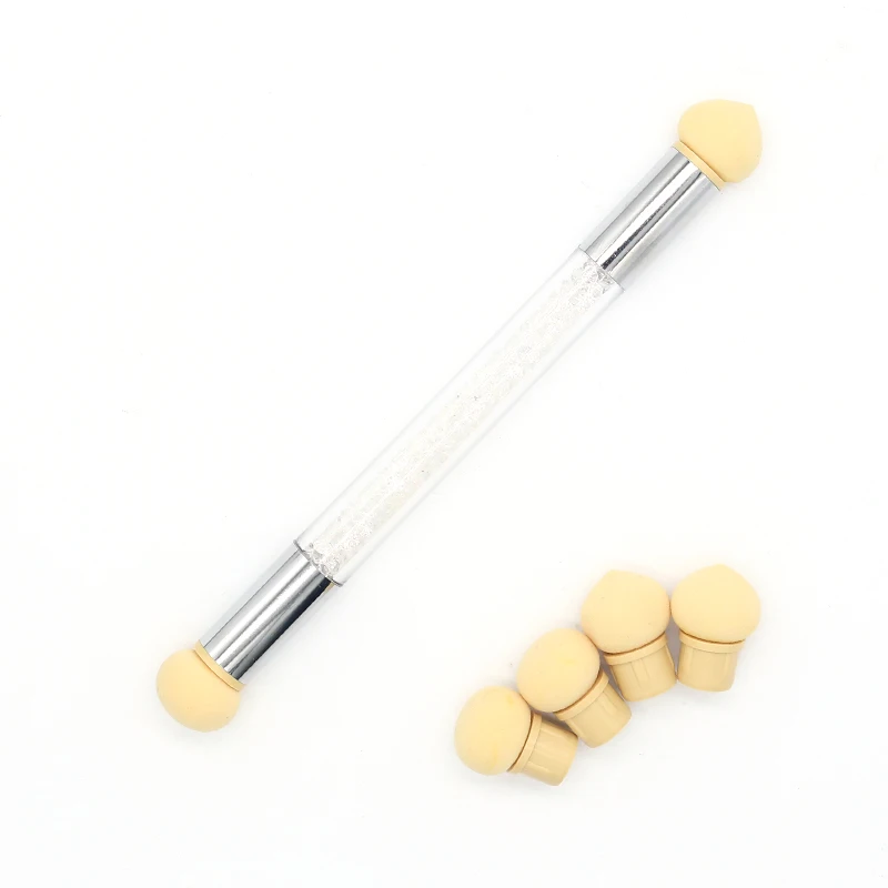 кисти для маникюра ногтей все дизайн гель лак кисть 1 шт. ручка Стразы + 5 насадок