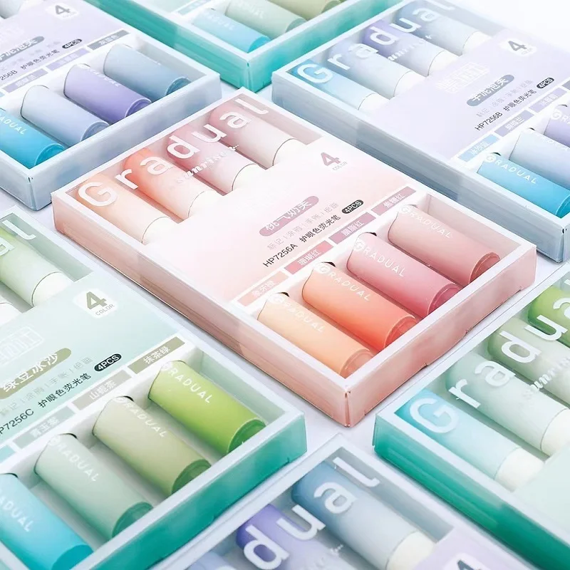 

Highlighter large-capacity marker pen graffiti pen marker pen hand account pen 4 sets of color watercolor painting stationery