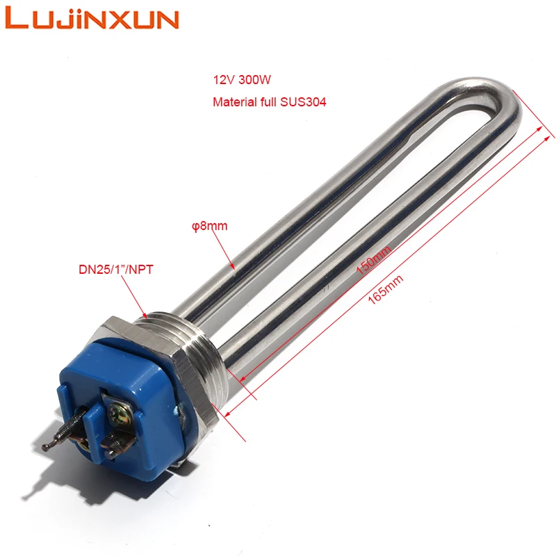 

LUJINXUN Погружной водонагреватель из нержавеющей стали 12В/120В 1кВт/2кВт