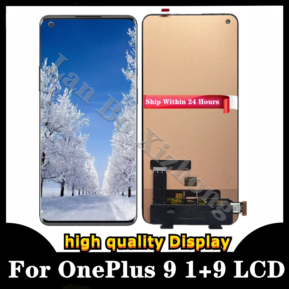 Протестированный TFT Amoled 6 55 дюйма для OnePlus 9 ЖК-экран дигитайзер сенсорной панели