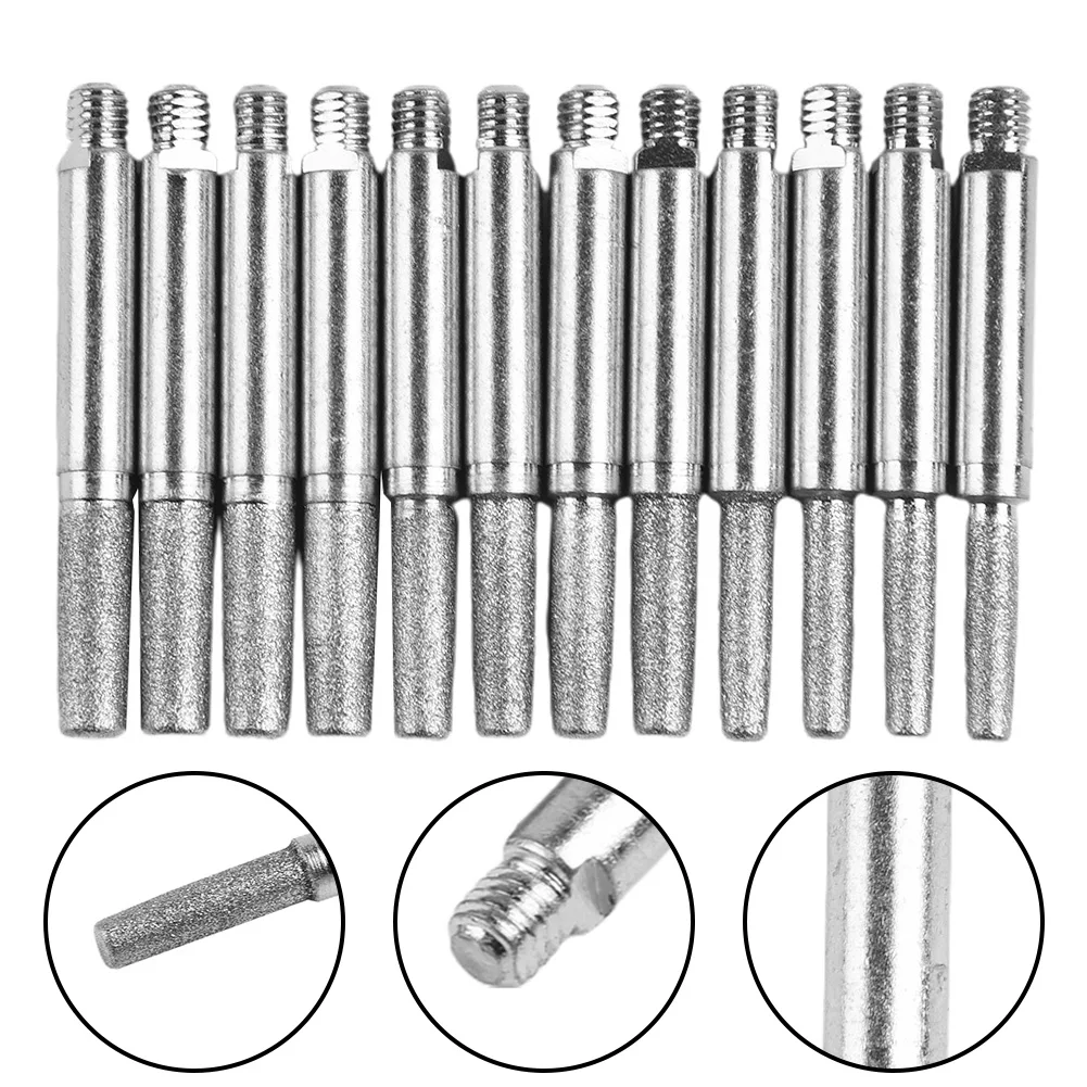 

12pcs Grinding Heads For Portable Chainsaw Sharpening Jig Chainsaw & Electric For Gardening Tools Accesorries