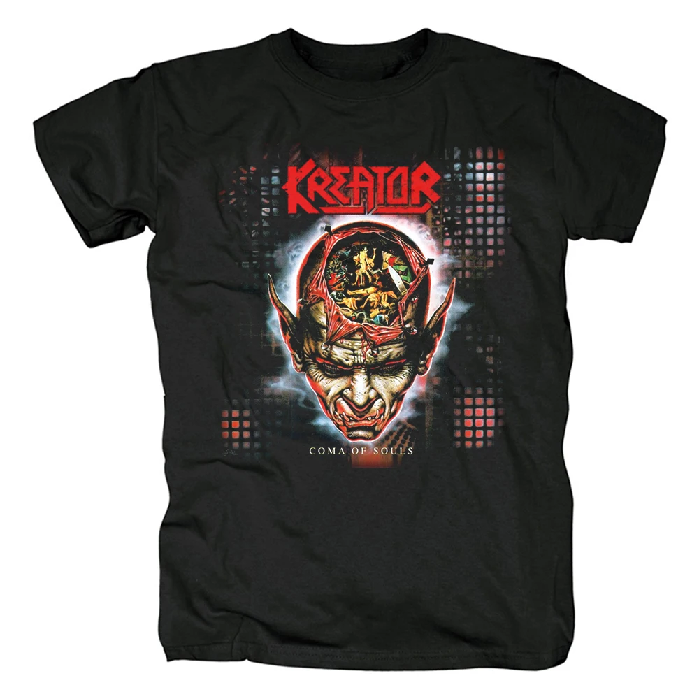 

15 Designs Horrible Kreator Rock Shirt 3D Skull Brain Fitness Hardrock Heavy Metal 100%Cotton Punk Skateboard Streetwear