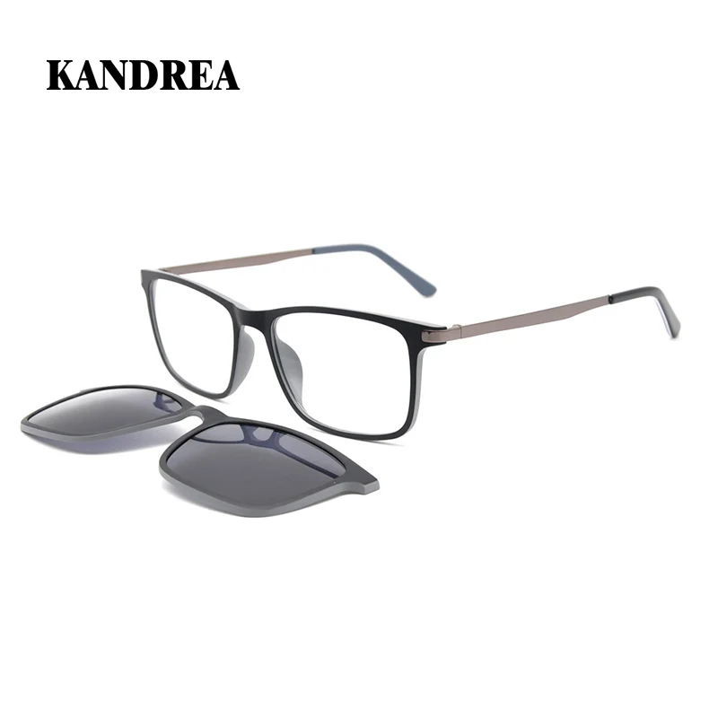 

KANDREA Vintage Clip On Glasse Frame Women Men Polarized Sunglasses Magnetism Stylish Optical Classic Eyewear Eyeglasses 945