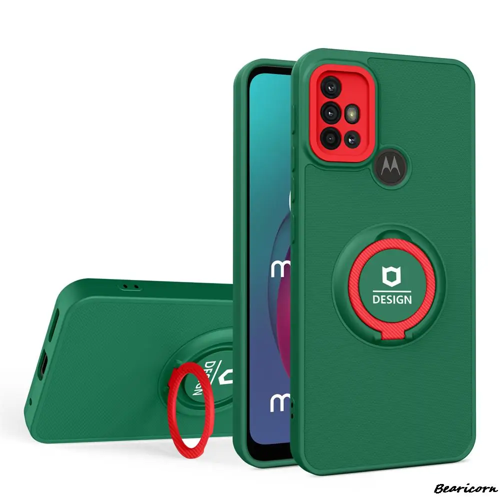 high quality protective phone case for motorola moto g10 g20 g30 e7 e7i power car magnetic with ring stand soft silicone cover free global shipping