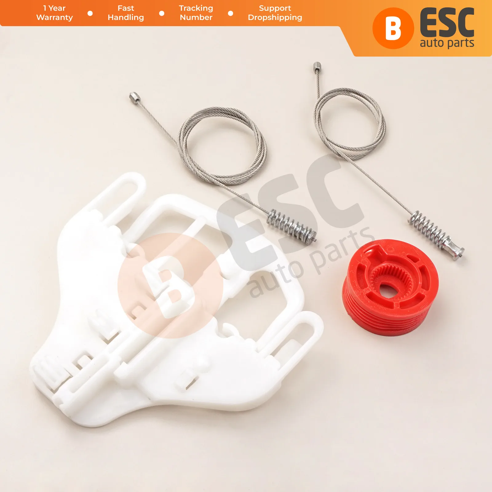 

ESC Auto Parts EWR5356 Electrical Power Window Regulator Repair Clips Front Left Door 68004819AA for Dodge Nitro 2007-2011