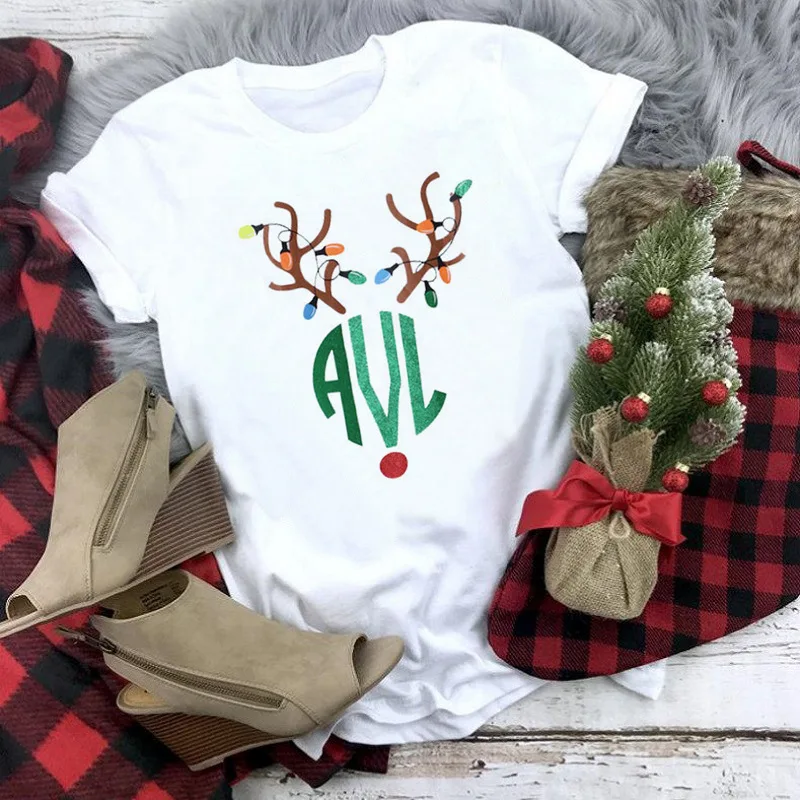 

Рождественские футболки с оленем, Санта-Клаусом, Рождественская рубашка с рисунком Treesnowman 2022, модные праздничные футболки с новым годом