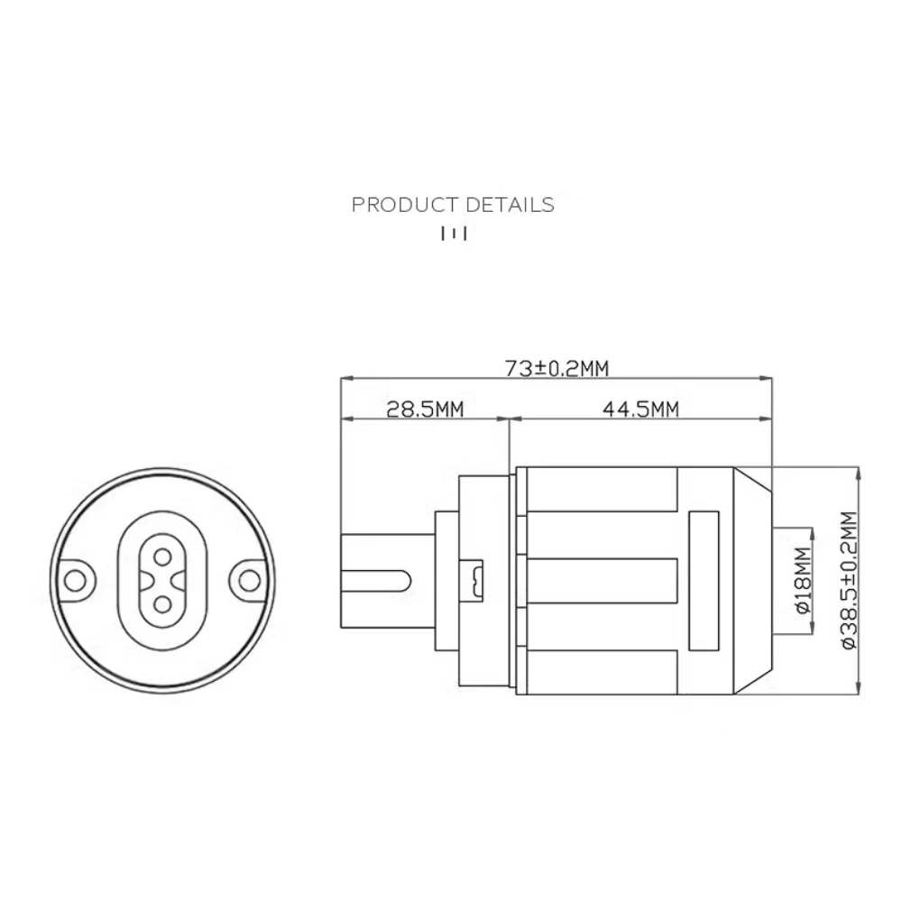 Фото HIFI Oyaide родиевое покрытие, медный разъем с золотым покрытием, сетевая вилка 8IEC C7, стандартная женская розетка №3
