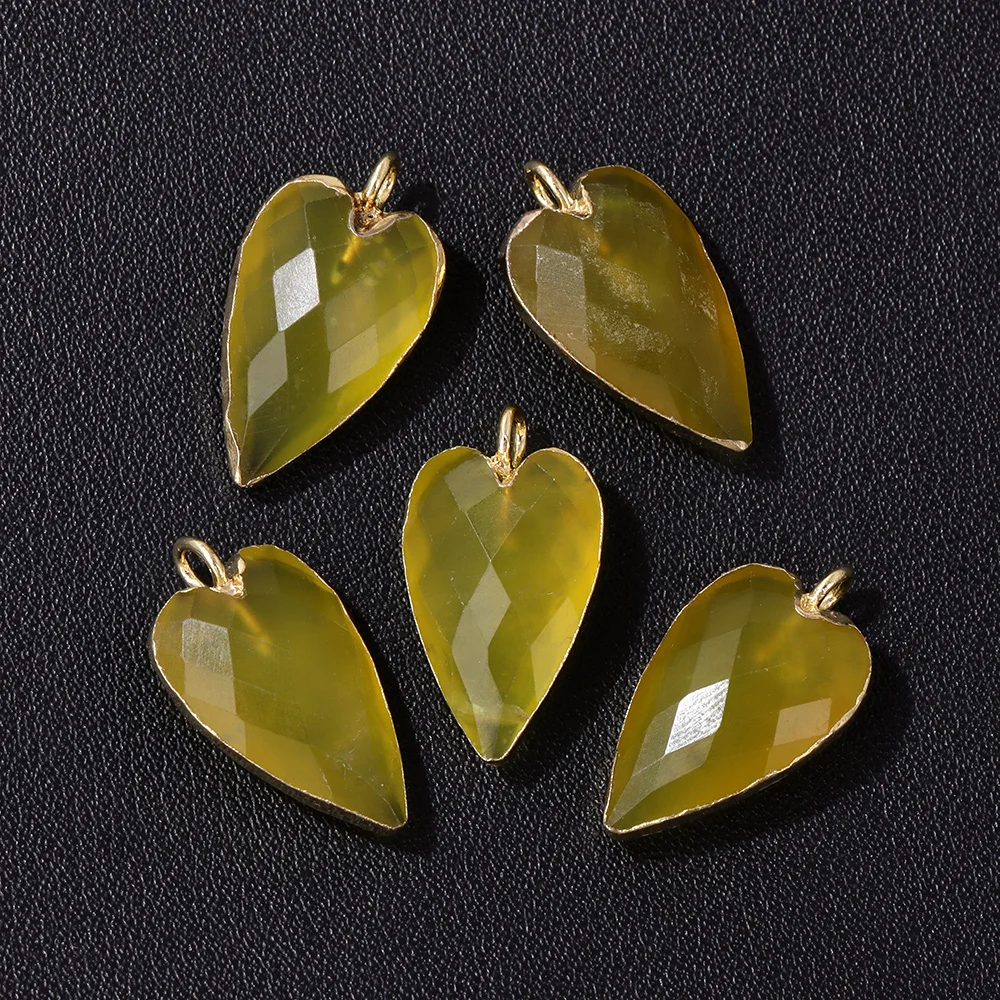 2 шт. 13x20mm сердечный натуральный каменный подвеска белый розовый фиолетовый