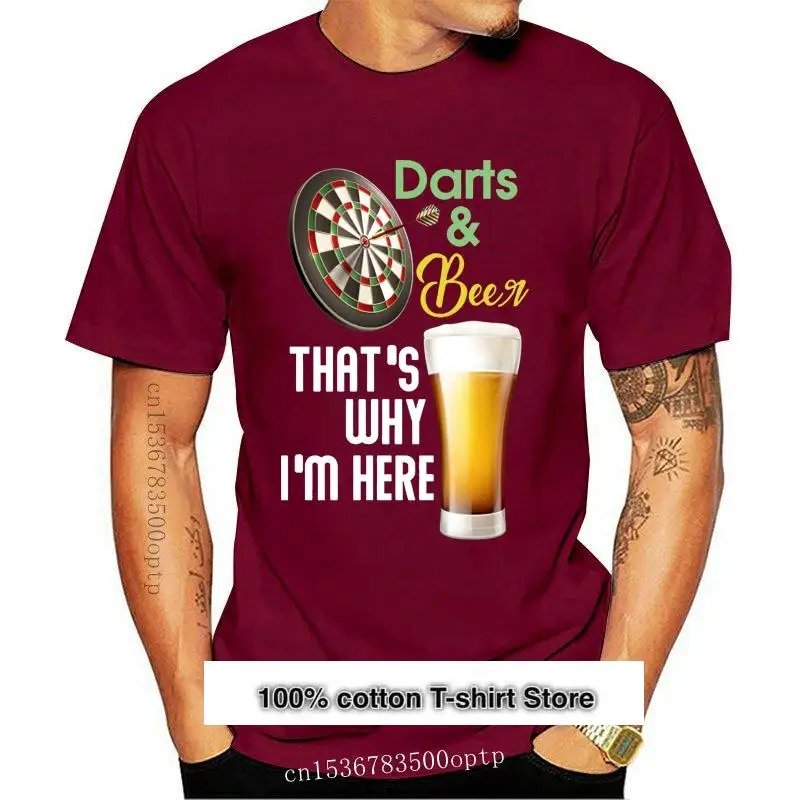 

Camiseta divertida para hombre y mujer, camisa de dardos, cerveza, jugador de dardos, nueva