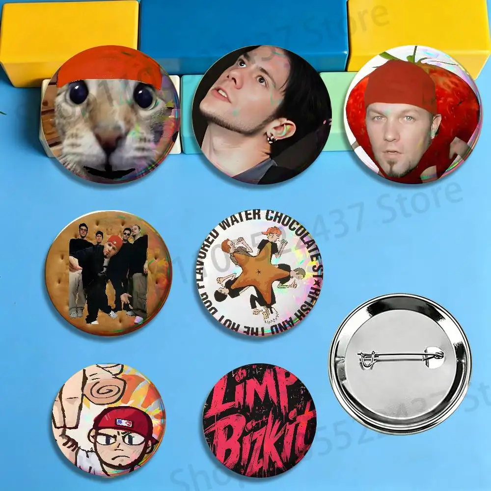 Фото Эмалевые значки-броши Rock Band Rap L-Limp B-Bizkit, круглые, для украшения рюкзаков, аксессуары, 25/32/44/58/75 мм №2