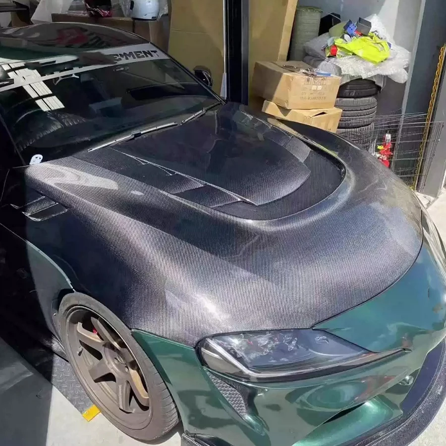 Для Toyota Supra A90 A91 MK5 капот из углеродного волокна крышка двигателя автомобильная