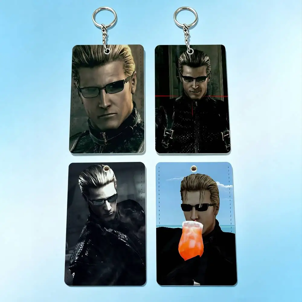 Фото Забавный брелок-держатель для карт A-Albert Wesker: для банковских, рабочих, студенческих и проездных карт, защитный чехол №1