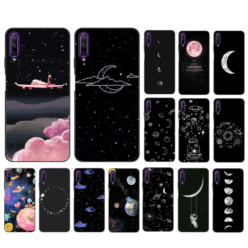 

Moon stars space astronaut Phone Case for Huawei P50 Pro P30 P40 Lite P40Pro P20 lite P10 Plus Mate 20 Pro Mate20 X