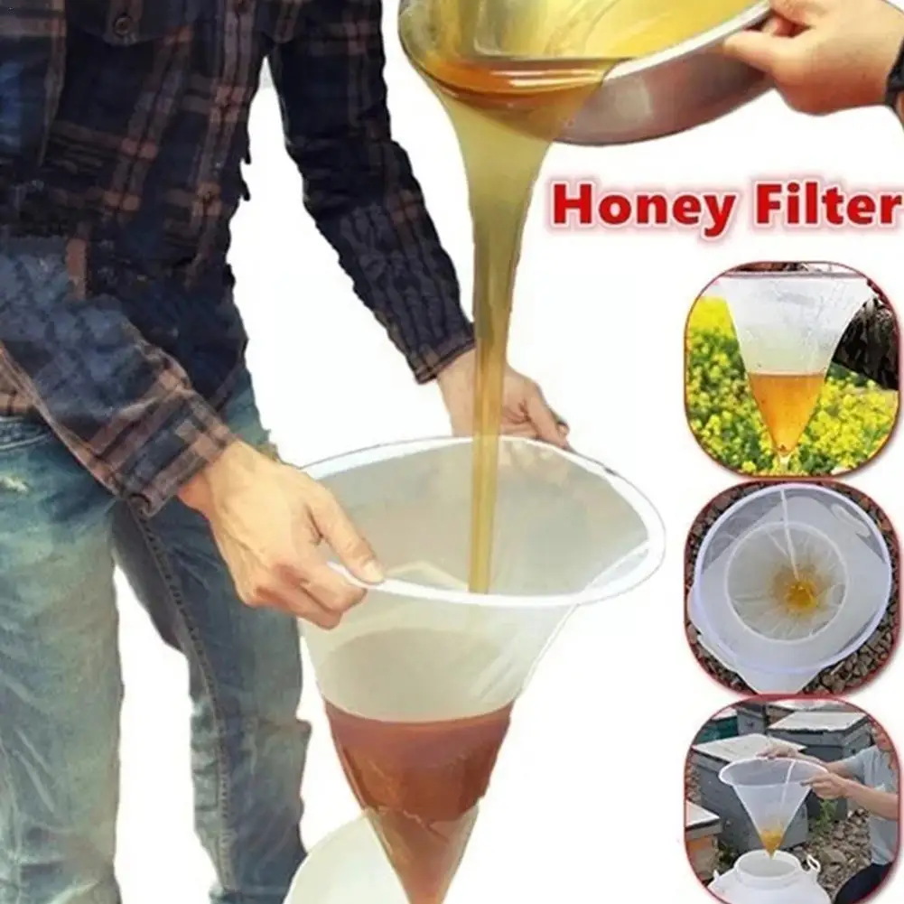

150 Mesh White Honey Filter Screen Nylon Cone Honey Equipment Beekeeping Purifier Net Fiber Honey Tool Extraction Layer P6Y7