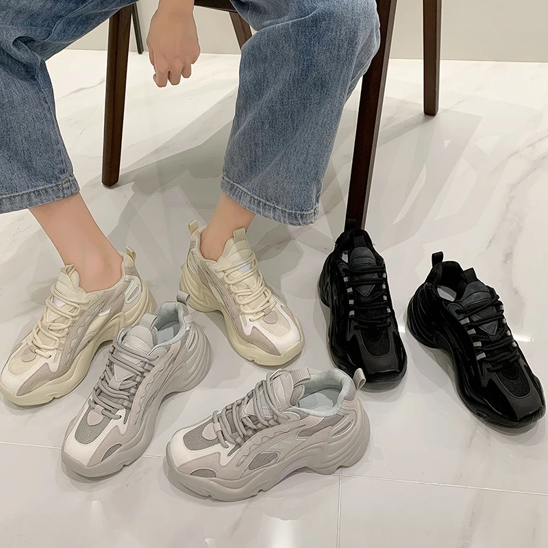 Sneakers New 2021 Autumn Winter Women Shoes Fashion Thick-soled Casual Sports Running Shoes Female Breathable Chaussures Femme