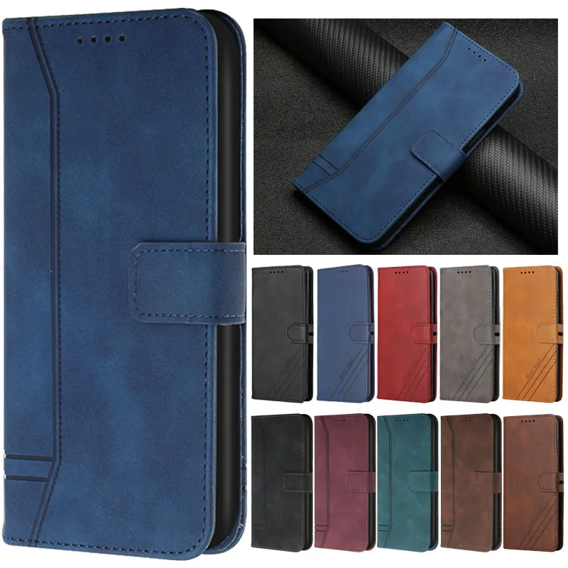 Solid Color Leather Flip Wallet Phone Case For Samsung Galaxy J3 J5 J7 2016 J 5 A3 A5 2017 J4 J6 Plus A6 A8 A7 2018 Case Cover