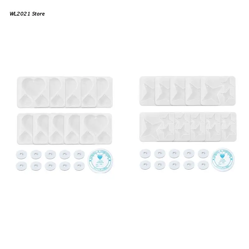 

1 Set Door Curtain Partition Material Pack Epoxy Mould Love Door Curtain Mold for Cross Star Silicone Mold Material Pack
