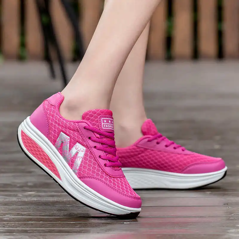 

Running Sneakers Rubber Bottom Women's Sport Shoes On The Platform Glitter Sneakers Sport Woman Running Red Sports Shoes Tennis