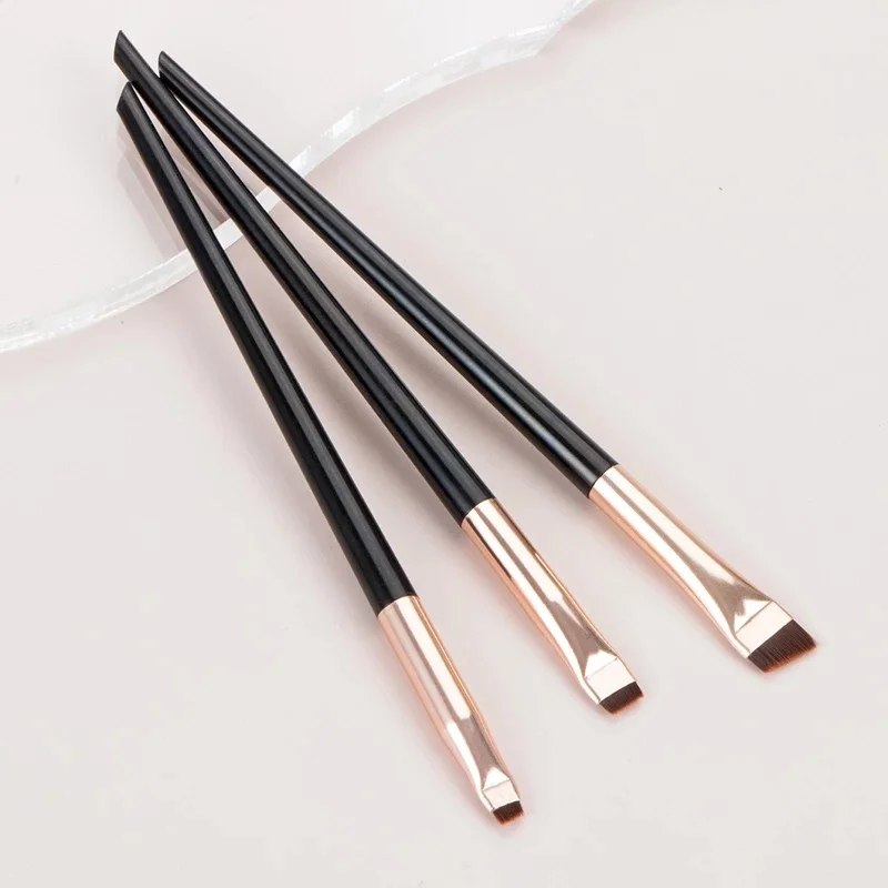 

3Pcs Eye Makeup Brushes Flat Eyeliner Blending Brush Eyebrow Application Lipstick Makeup Brush Eye Patch Makeup Brushes Tools