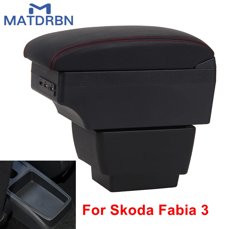 Подлокотник автомобиля для Skoda Fabia 3 III Combi 06-2020 аксессуары интерьера USB-зарядка |