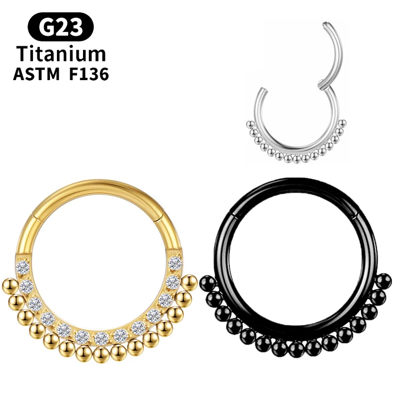 

G23 Titanium nose ring sexy tragus piercing Cartilage diaphragm Earrings tragus clicker Labret Ball Daith Helix Body Jewelry