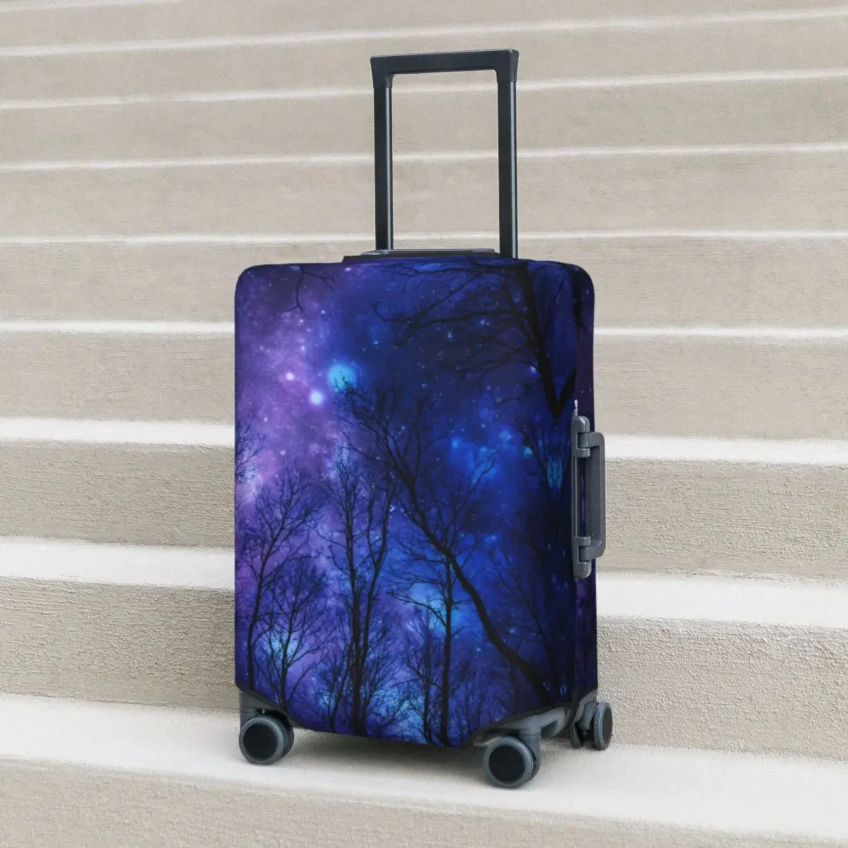 

Fantasy Forest Suitcase Cover Magical Clouds Starry Sky Business Protection Holiday Useful Luggage Case